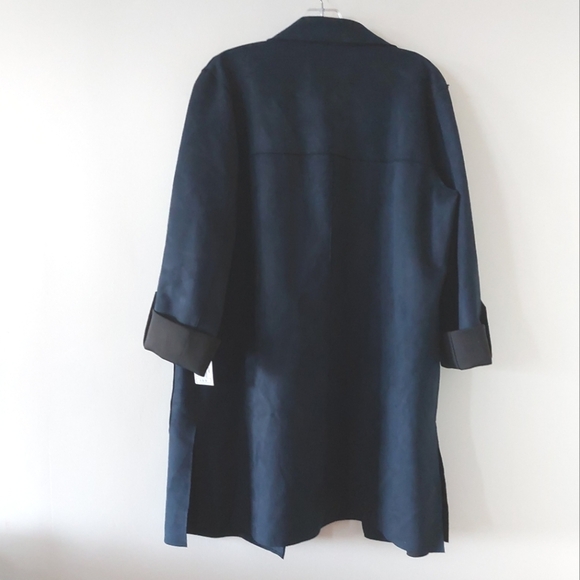 Portrait faux suede cardigan nwt size PS - Picture 2 of 5